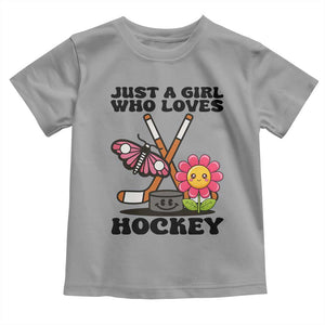 Just A Girl Who Loves Ice Hockey Toddler T Shirt Sports Lover Gift TS12 Sport Gray Print Your Wear