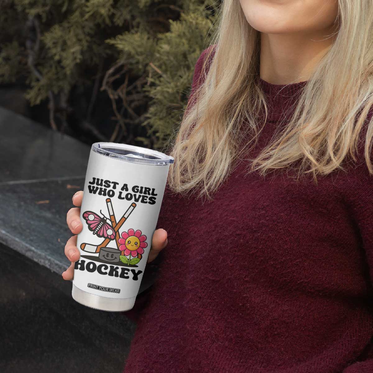 Just A Girl Who Loves Ice Hockey Tumbler Cup Sports Lover Gift TS12 Print Your Wear
