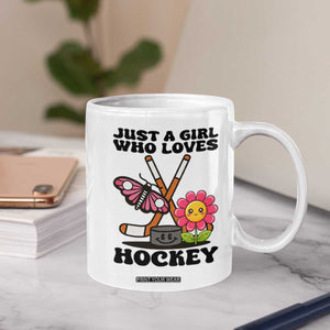 Just A Girl Who Loves Ice Hockey Coffee Mug Sports Lover Gift TS12 Print Your Wear