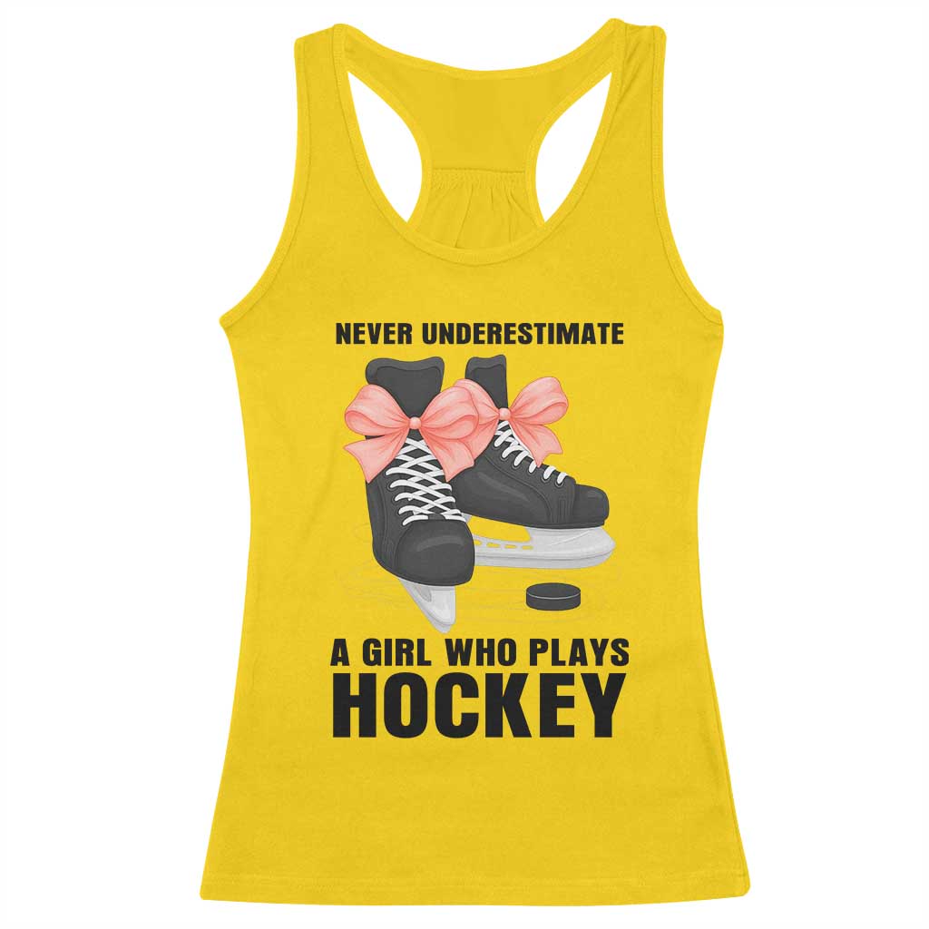 Never Underestimate A Girl Hockey Player Gift Idea Racerback Tank Top TS12 Daisy Print Your Wear