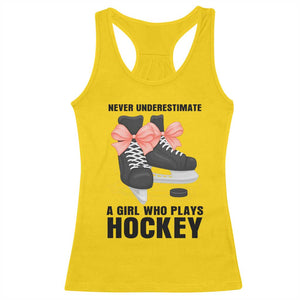 Never Underestimate A Girl Hockey Player Gift Idea Racerback Tank Top TS12 Daisy Print Your Wear