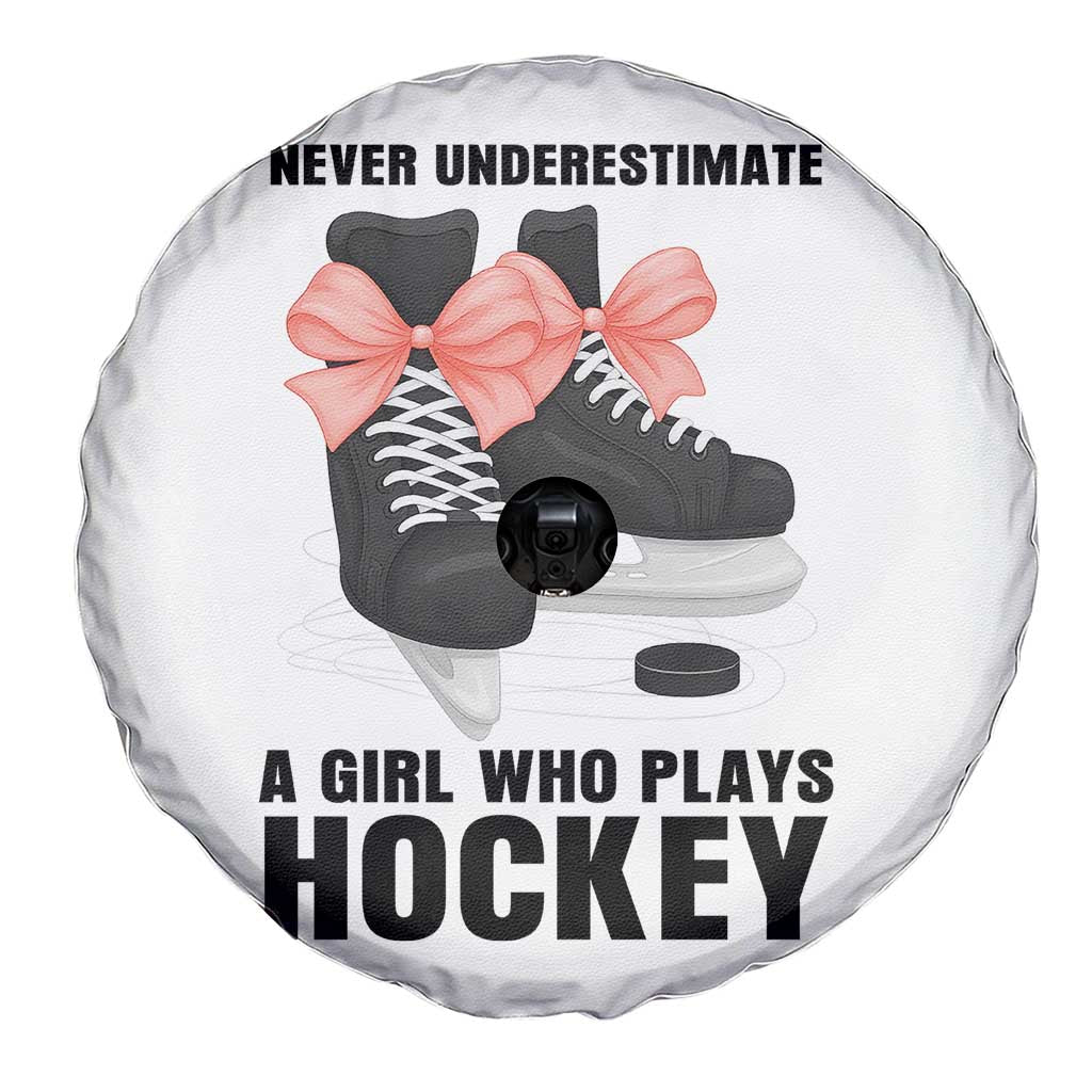Never Underestimate A Girl Hockey Player Gift Idea Spare Tire Cover TS12 Print Your Wear