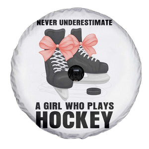 Never Underestimate A Girl Hockey Player Gift Idea Spare Tire Cover TS12 Print Your Wear