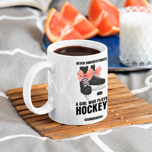 Never Underestimate A Girl Hockey Player Gift Idea Coffee Mug TS12 Print Your Wear