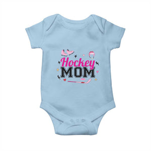 Proud Hockey Mom Baby Onesie Ice Hockey Supporter Gift TS12 Light Blue Print Your Wear