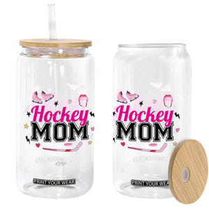 Proud Hockey Mom Glass Can Ice Hockey Supporter Gift TS12 Print Your Wear