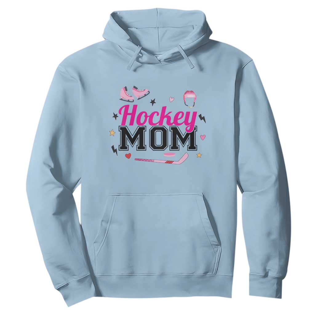 Proud Hockey Mom Hoodie Ice Hockey Supporter Gift TS12 Light Blue Print Your Wear