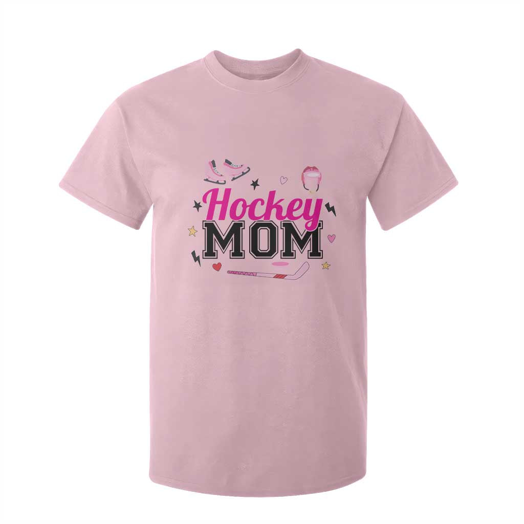 Proud Hockey Mom T Shirt For Kid Ice Hockey Supporter Gift TS12 Light Pink Print Your Wear