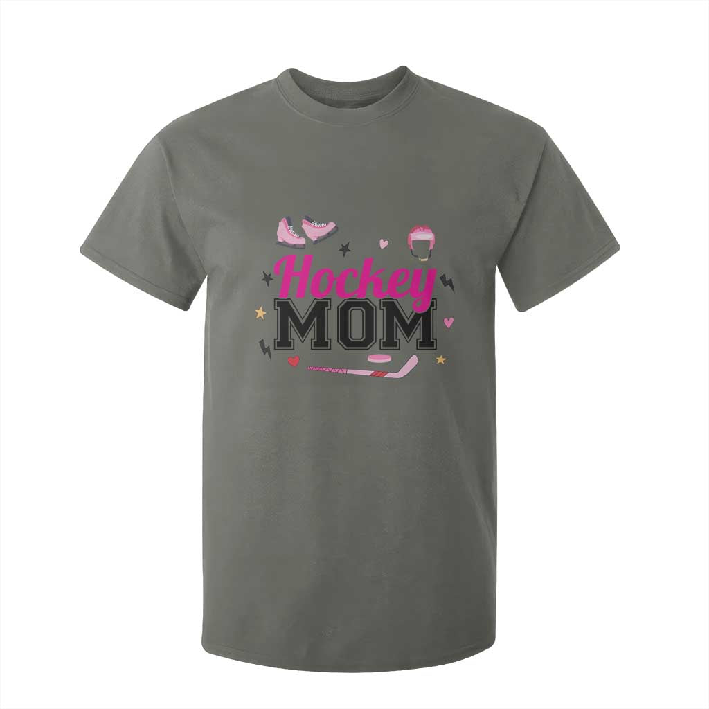 Proud Hockey Mom T Shirt For Kid Ice Hockey Supporter Gift TS12 Military Green Print Your Wear