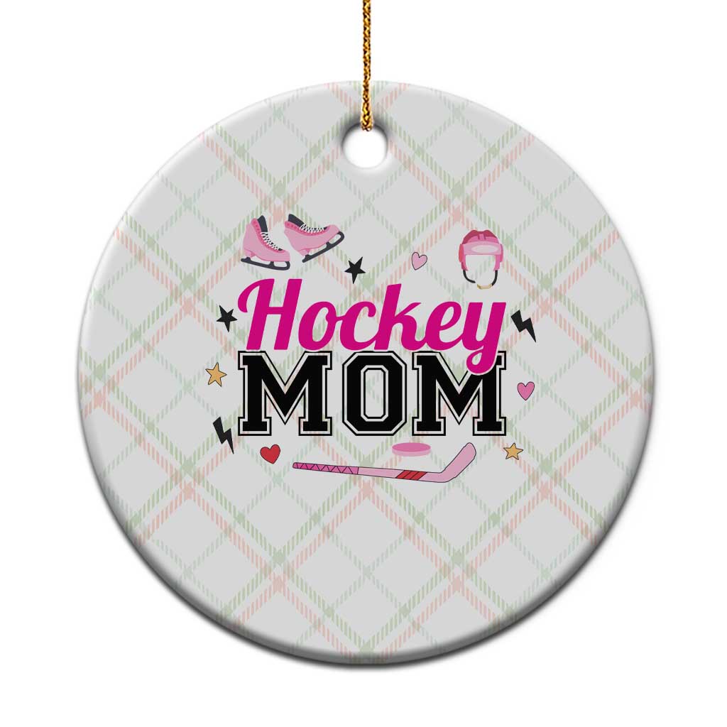 Proud Hockey Mom Ceramic Ornament Ice Hockey Supporter Gift TS12 1pc Christmas Plaid Print Your Wear