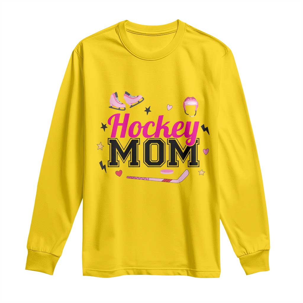Proud Hockey Mom Long Sleeve Shirt Ice Hockey Supporter Gift TS12 Daisy Print Your Wear