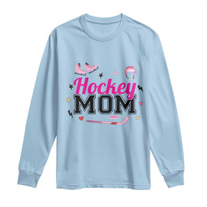 Proud Hockey Mom Long Sleeve Shirt Ice Hockey Supporter Gift TS12 Light Blue Print Your Wear