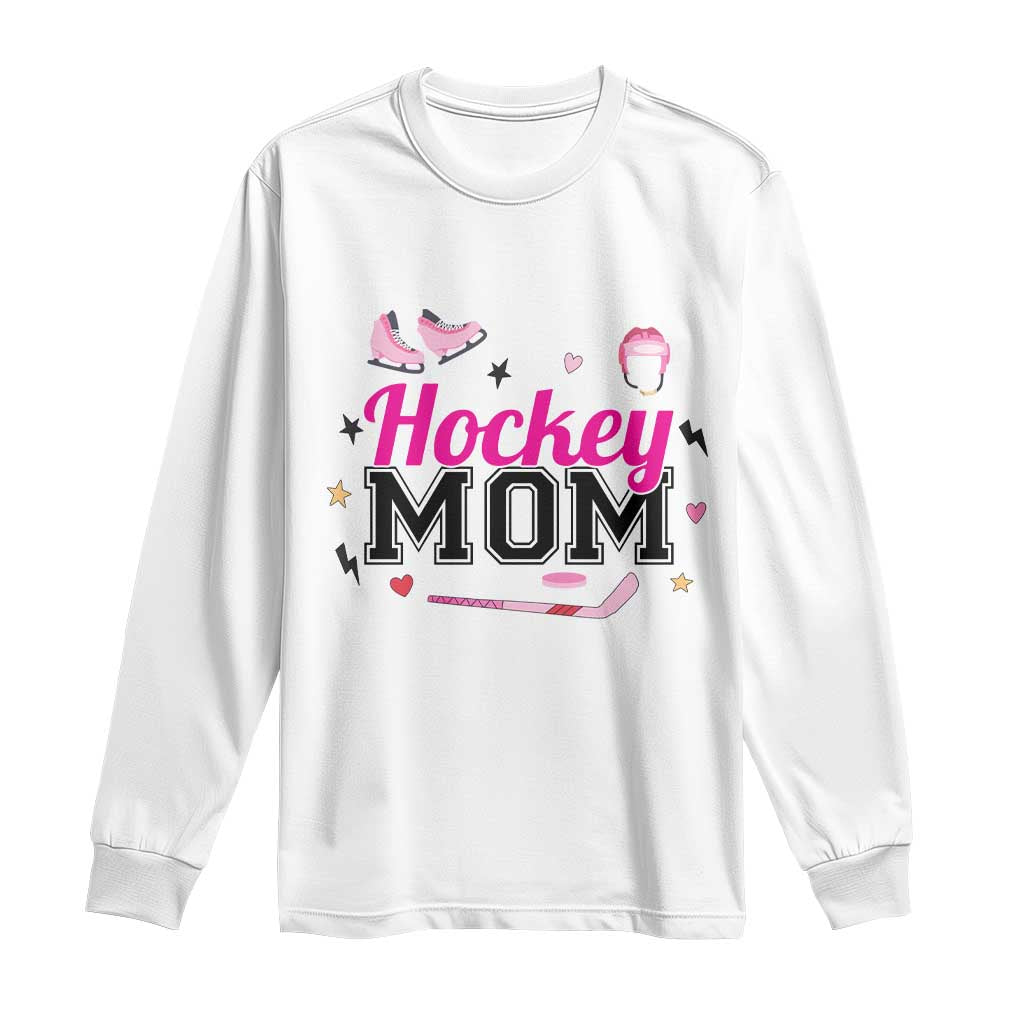 Proud Hockey Mom Long Sleeve Shirt Ice Hockey Supporter Gift TS12 White Print Your Wear