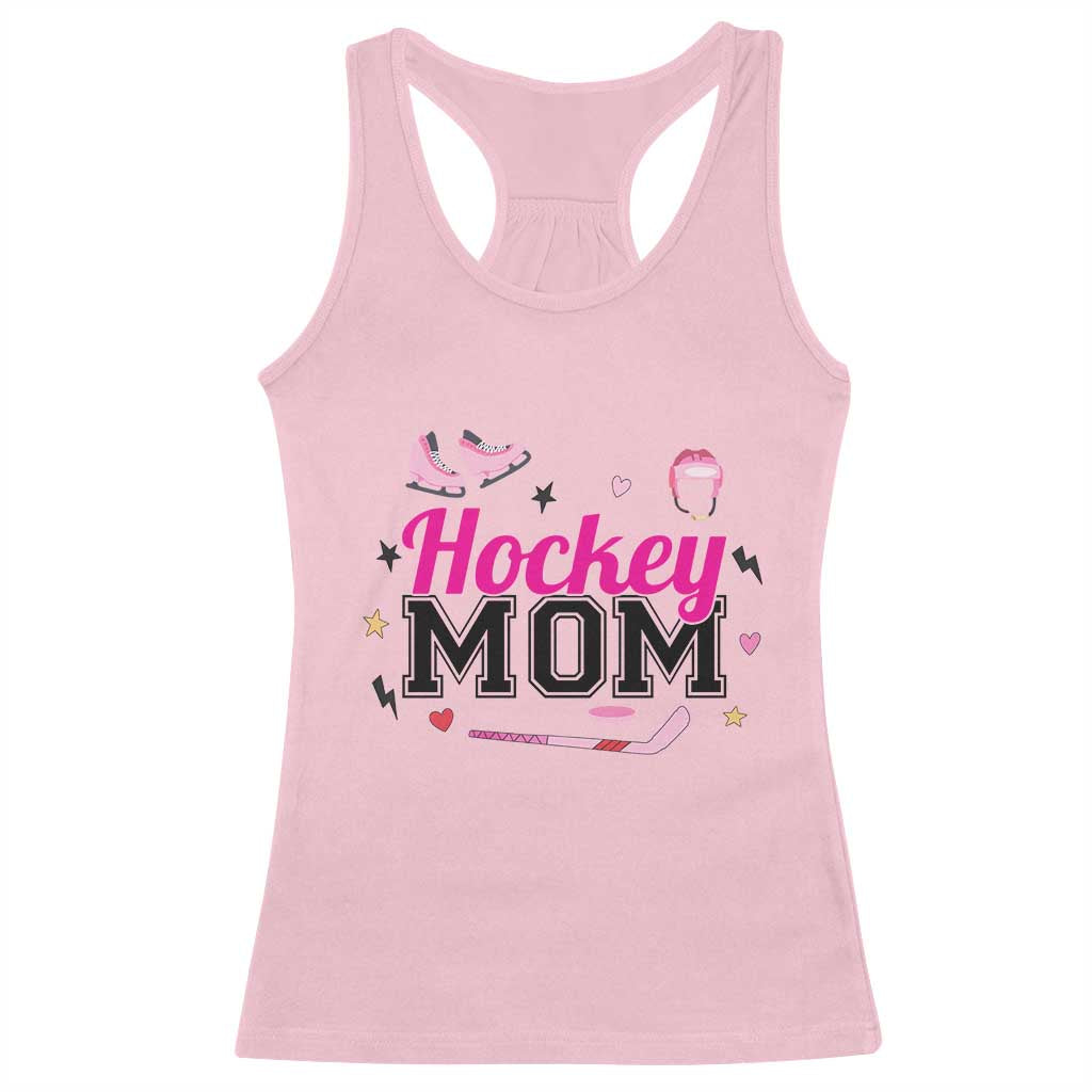 Proud Hockey Mom Racerback Tank Top Ice Hockey Supporter Gift TS12 Light Pink Print Your Wear