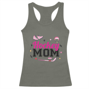 Proud Hockey Mom Racerback Tank Top Ice Hockey Supporter Gift TS12 Military Green Print Your Wear