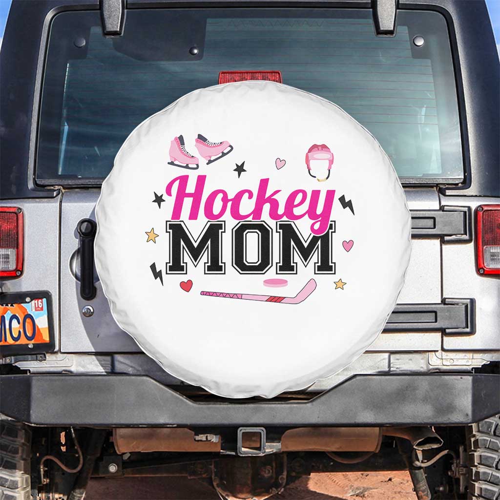 Proud Hockey Mom Spare Tire Cover Ice Hockey Supporter Gift TS12 No hole White Print Your Wear