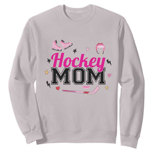 Proud Hockey Mom Sweatshirt Ice Hockey Supporter Gift TS12 Ice Gray Print Your Wear