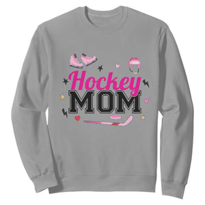 Proud Hockey Mom Sweatshirt Ice Hockey Supporter Gift TS12 Sport Gray Print Your Wear