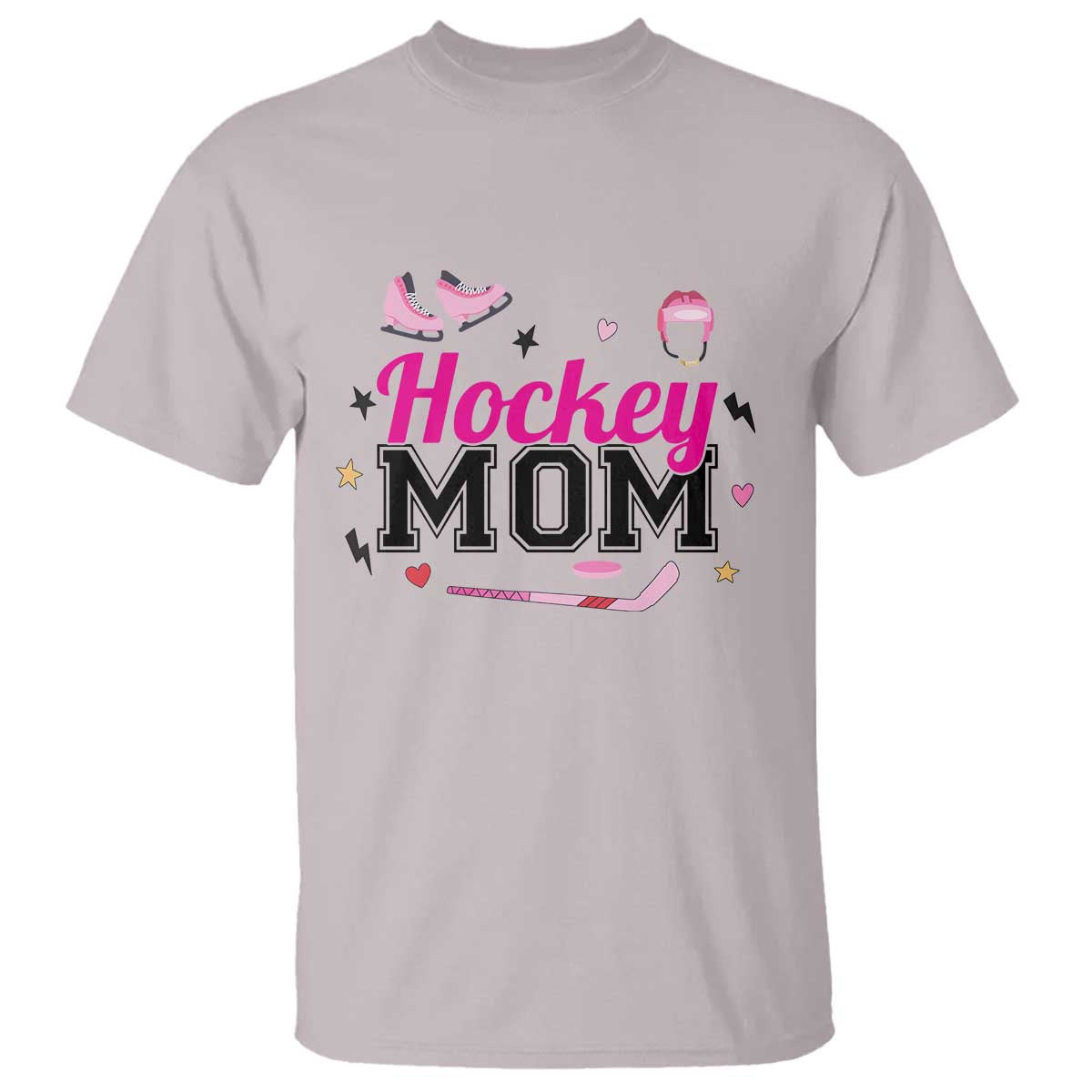 Proud Hockey Mom T Shirt Ice Hockey Supporter Gift TS12 Ice Gray Print Your Wear