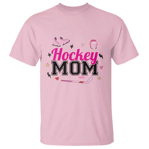 Proud Hockey Mom T Shirt Ice Hockey Supporter Gift TS12 Light Pink Print Your Wear