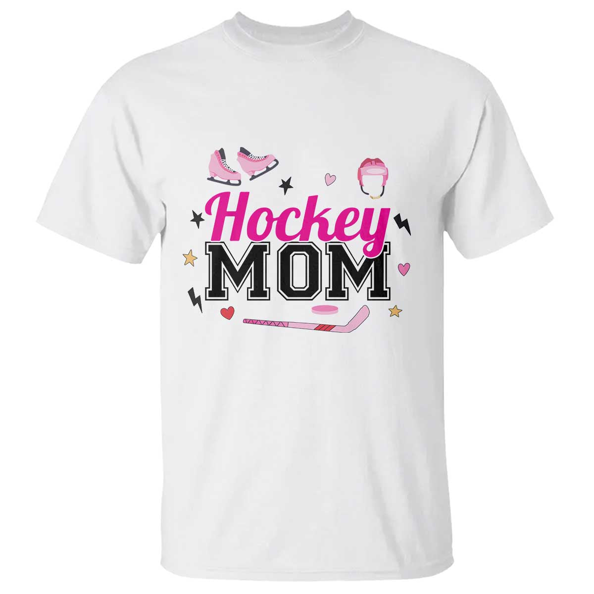 Proud Hockey Mom T Shirt Ice Hockey Supporter Gift TS12 White Print Your Wear