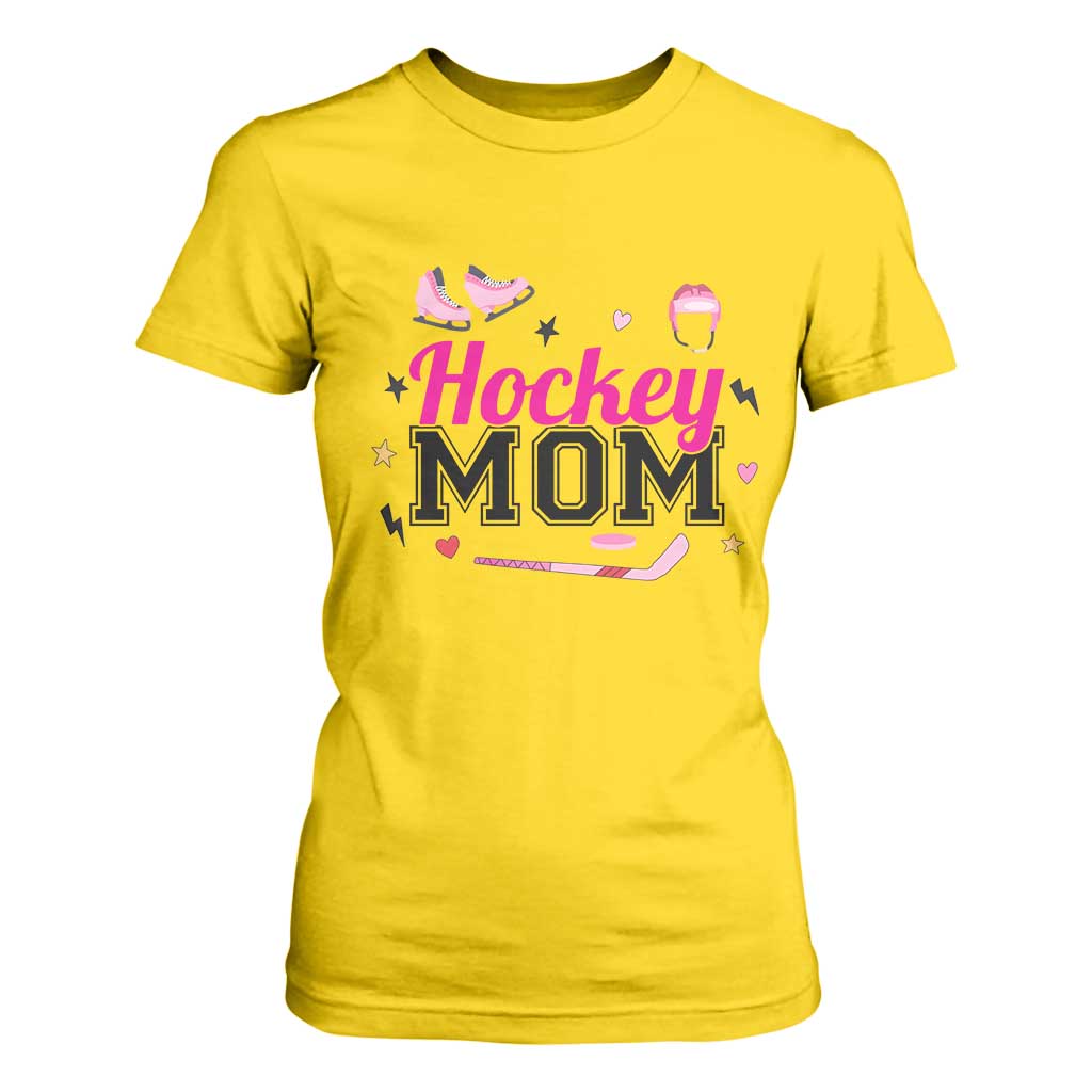 Proud Hockey Mom T Shirt For Women Ice Hockey Supporter Gift TS12 Daisy Print Your Wear