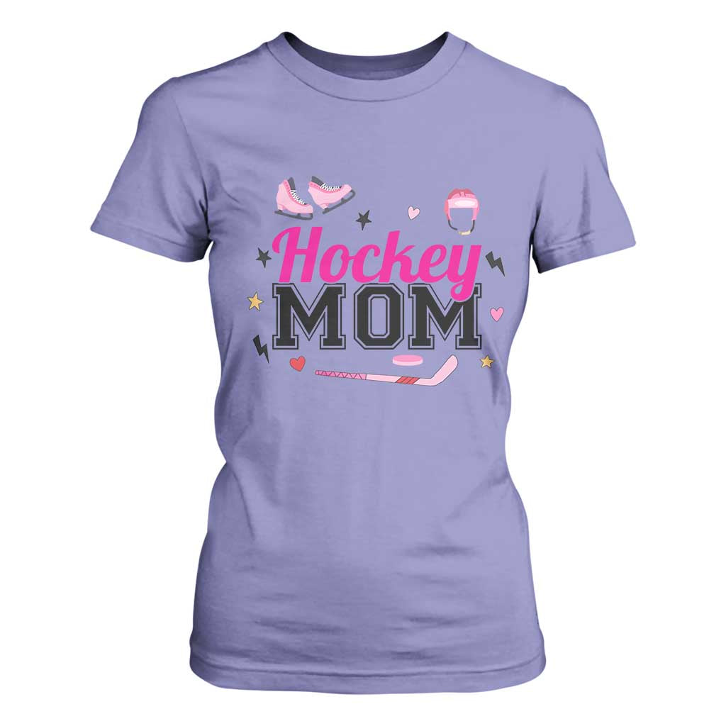 Proud Hockey Mom T Shirt For Women Ice Hockey Supporter Gift TS12 Violet Print Your Wear