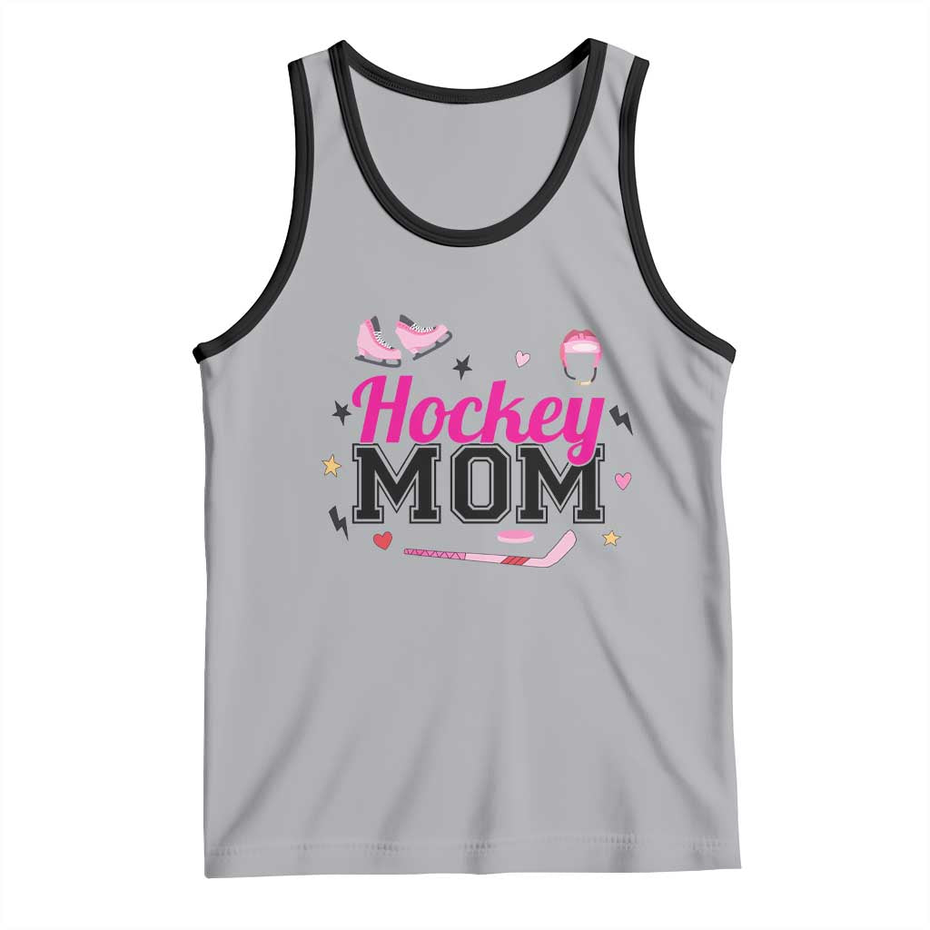 Proud Hockey Mom Tank Top Ice Hockey Supporter Gift TS12 Athletic Heather Black Print Your Wear