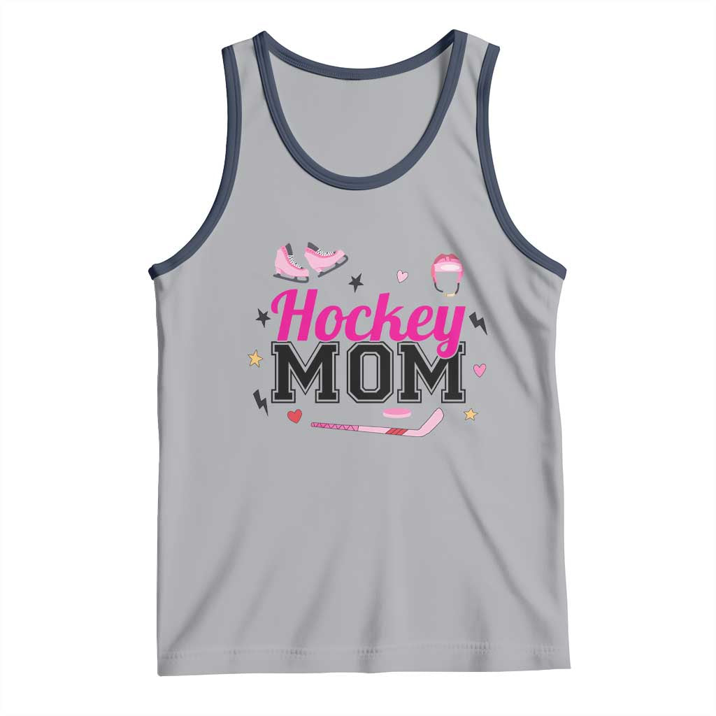 Proud Hockey Mom Tank Top Ice Hockey Supporter Gift TS12 Athletic Heather Navy Print Your Wear