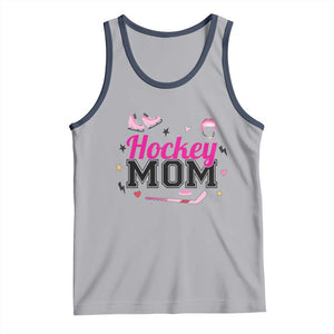 Proud Hockey Mom Tank Top Ice Hockey Supporter Gift TS12 Athletic Heather Navy Print Your Wear