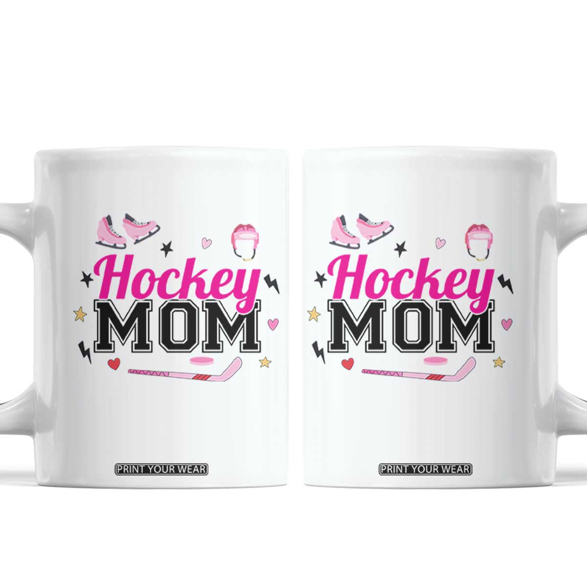 Proud Hockey Mom Coffee Mug Ice Hockey Supporter Gift TS12 White Print Your Wear
