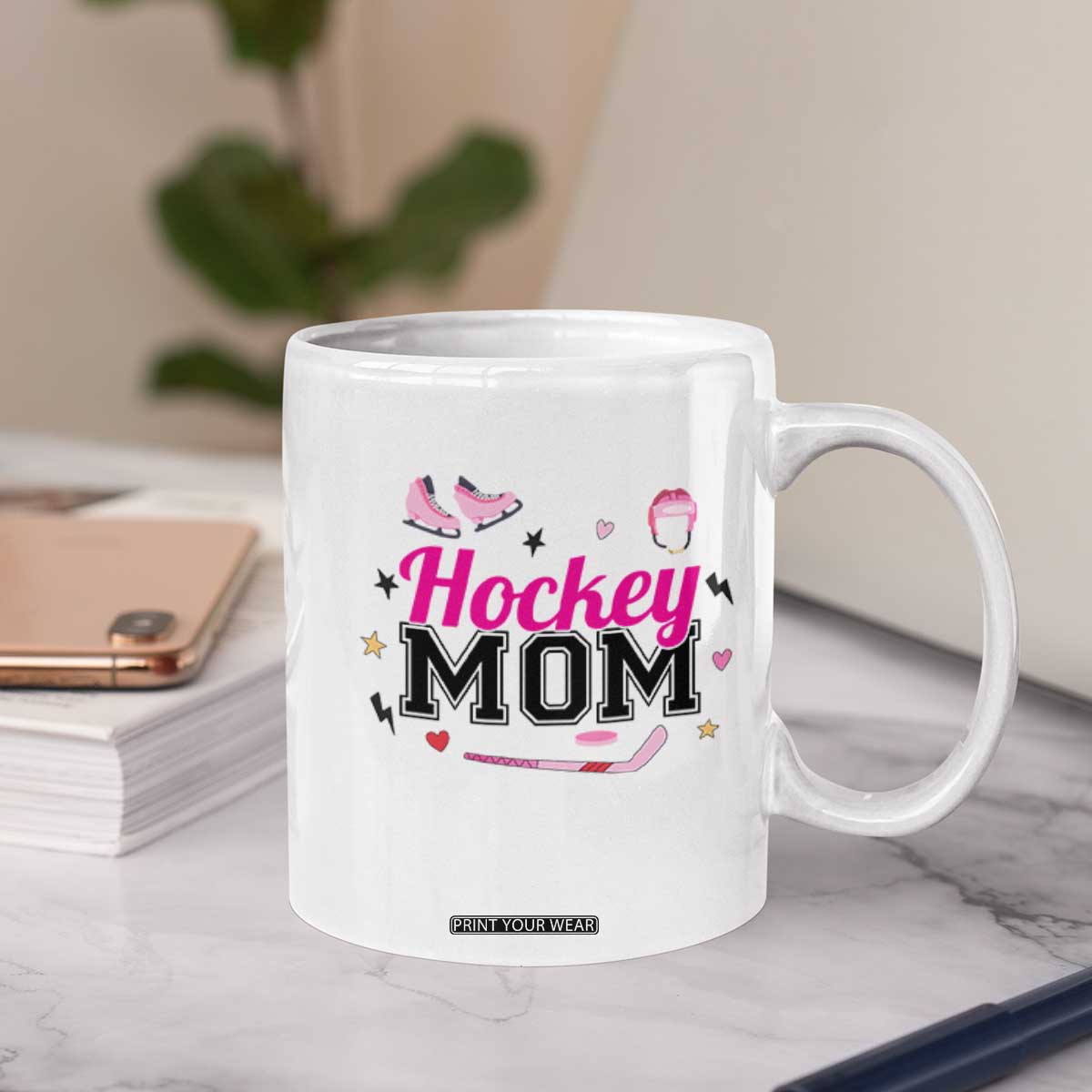Proud Hockey Mom Coffee Mug Ice Hockey Supporter Gift TS12 Print Your Wear