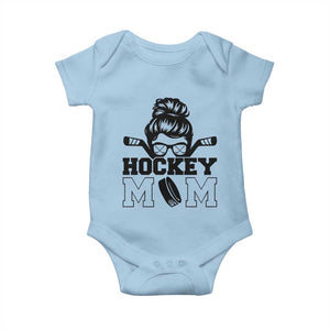 Funny Hockey Mom Quote Baby Onesie Gift For Hockey Lovers TS12 Light Blue Print Your Wear