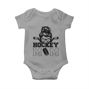 Funny Hockey Mom Quote Baby Onesie Gift For Hockey Lovers TS12 Sport Gray Print Your Wear