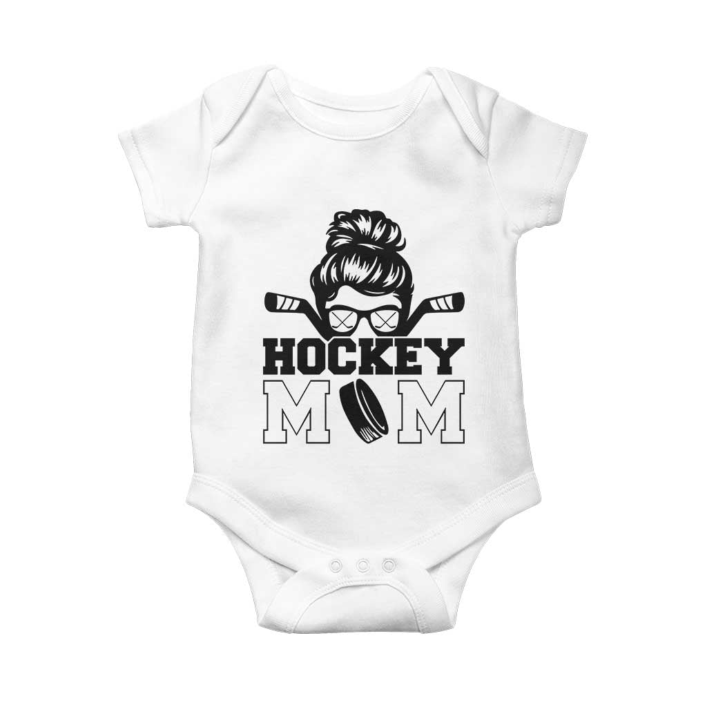 Funny Hockey Mom Quote Baby Onesie Gift For Hockey Lovers TS12 White Print Your Wear
