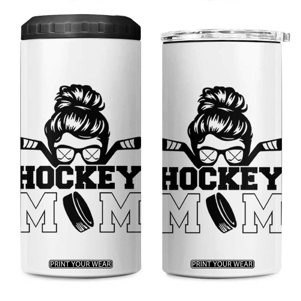 Funny Hockey Mom Quote 4 in 1 Can Cooler Tumbler Gift For Hockey Lovers TS12 One Size: 16 oz White Print Your Wear