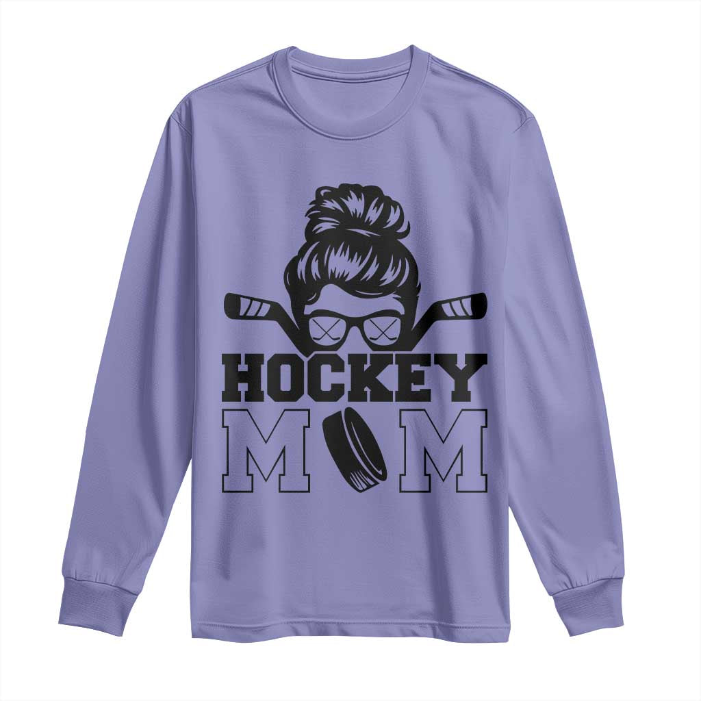 Funny Hockey Mom Quote Long Sleeve Shirt Gift For Hockey Lovers TS12 Violet Print Your Wear