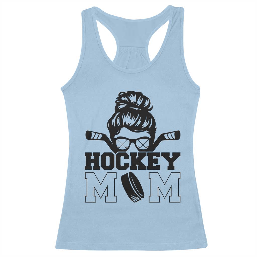 Funny Hockey Mom Quote Racerback Tank Top Gift For Hockey Lovers TS12 Light Blue Print Your Wear