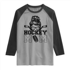 Funny Hockey Mom Quote Raglan Shirt Gift For Hockey Lovers TS12 Sport Gray Black Print Your Wear