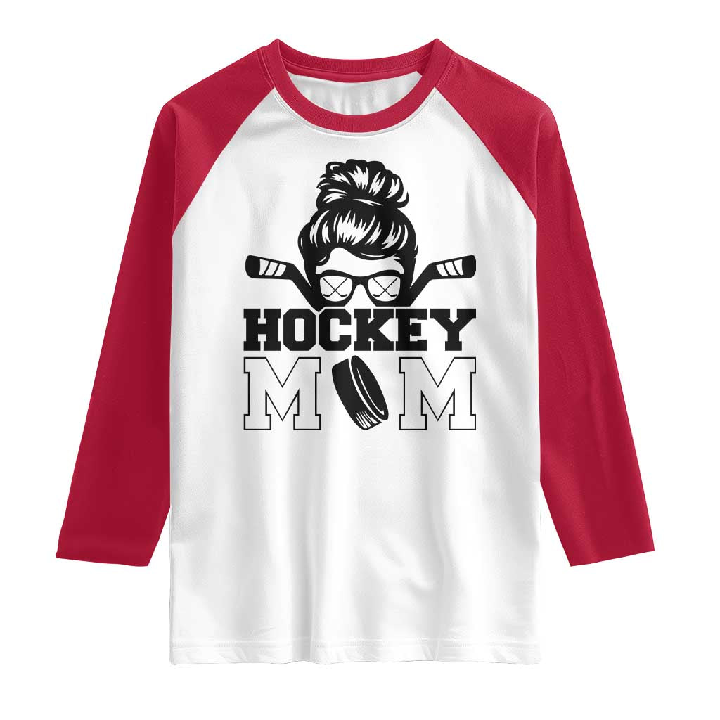 Funny Hockey Mom Quote Raglan Shirt Gift For Hockey Lovers TS12 White Red Print Your Wear