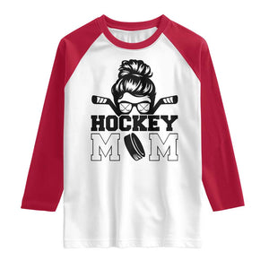 Funny Hockey Mom Quote Raglan Shirt Gift For Hockey Lovers TS12 White Red Print Your Wear
