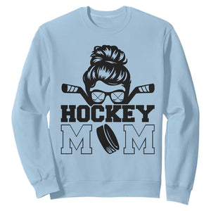 Funny Hockey Mom Quote Sweatshirt Gift For Hockey Lovers TS12 Light Blue Print Your Wear