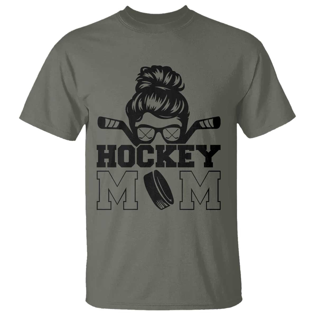 Funny Hockey Mom Quote T Shirt Gift For Hockey Lovers TS12 Military Green Print Your Wear