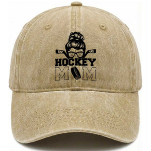 Funny Hockey Mom Quote Washed Cotton Baseball Cap Gift For Hockey Lovers TS12 Print Your Wear