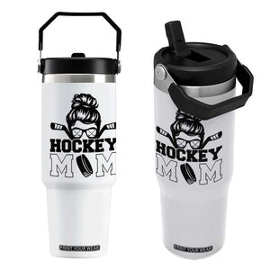 Funny Hockey Mom Quote Flip Straw Tumbler Gift For Hockey Lovers TS12 One Size: 30 oz White Print Your Wear