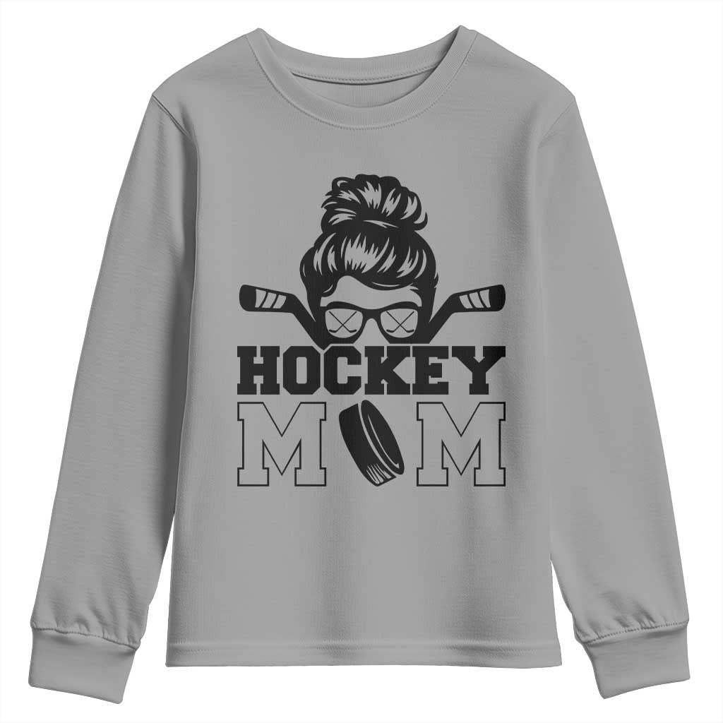 Funny Hockey Mom Quote Youth Sweatshirt Gift For Hockey Lovers TS12 Sport Gray Print Your Wear