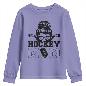 Funny Hockey Mom Quote Youth Sweatshirt Gift For Hockey Lovers TS12 Violet Print Your Wear