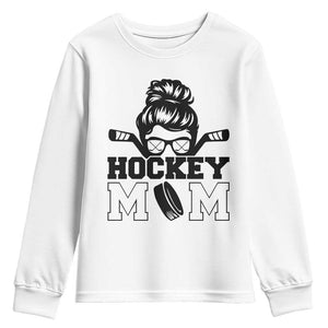 Funny Hockey Mom Quote Youth Sweatshirt Gift For Hockey Lovers TS12 White Print Your Wear