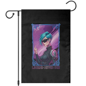 Cyberpunk Girl Legend Never Die Garden Flag Gaming Aesthetic Gift TS12 Black Print Your Wear