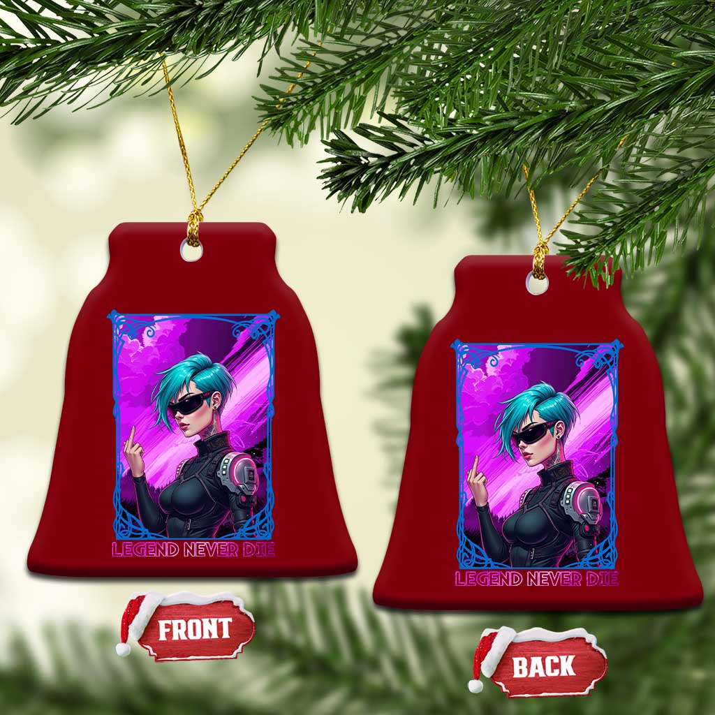 Cyberpunk Girl Legend Never Die Ceramic Ornament Gaming Aesthetic Gift TS12 Print Your Wear